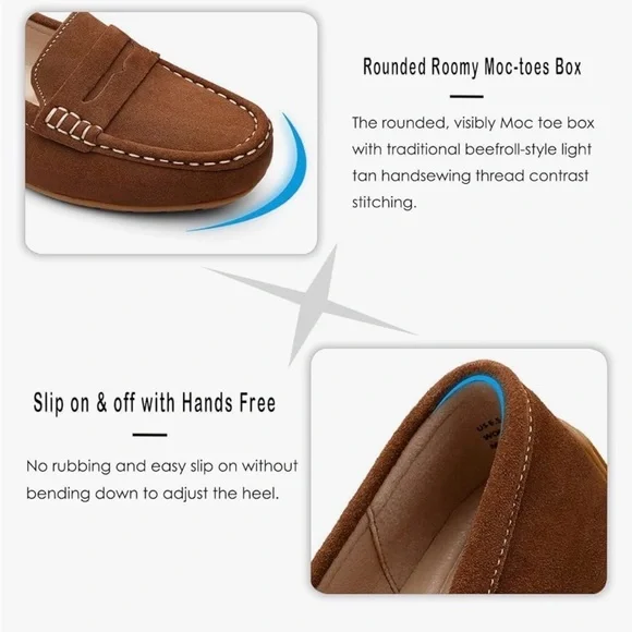 Kordal Espresso Brown Suede Women's Penny Loafers Driver Shoes - Picture 4 of 9